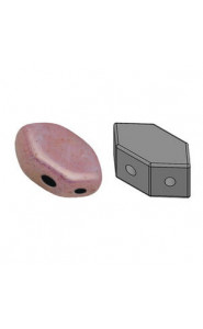 Les perles par Puca® Paros beads Opaque Mix Violet/Gold Ceramic Look 03000/14496